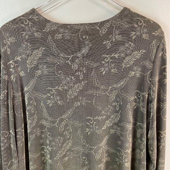 French Laundry Floral & Leaf Print  Knit Pullover Size Large - Picture 9 of 9